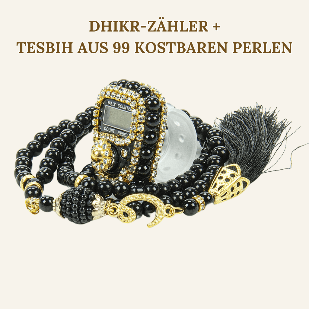 Quran, Dhikr Counter, and 99 Bead Tesbih in Stylish Gift Boxes