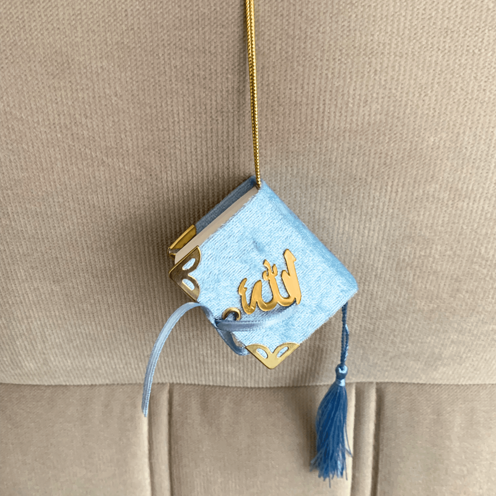 High-Quality Mini Quran in 6 Velvet Colors with Gold Arabic "ALLAH" Calligraphy