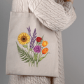 Blumenmuster Bio-Baumwolltasche