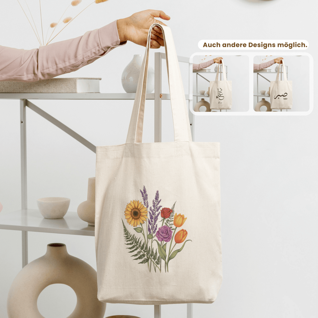 Floral Pattern Organic Cotton Bag